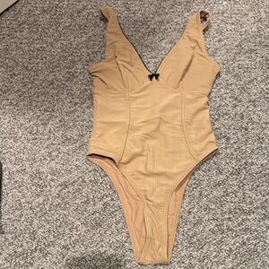 Frankie's Bikinis Tan One-Piece Swimsuit